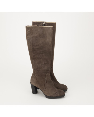 Baldinini Kozaki khaki zamsz