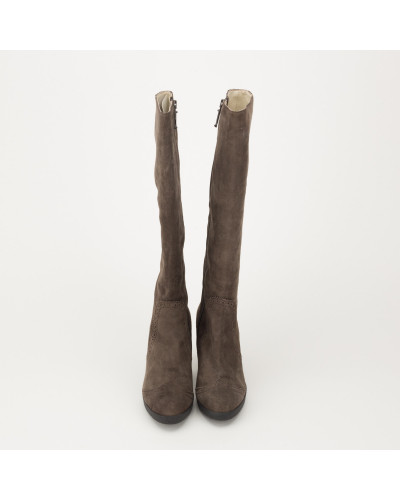 Baldinini Kozaki khaki zamsz