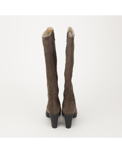 Baldinini Kozaki khaki zamsz