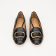 Salvatore Ferragamo Baleriny czarno złote