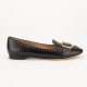 Salvatore Ferragamo Baleriny czarno złote