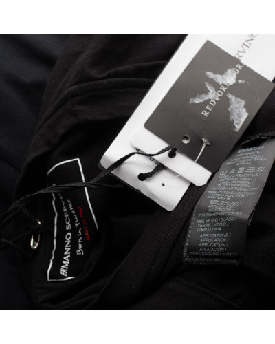 Ermanno Scervino T-shirt czarny z kamieniami