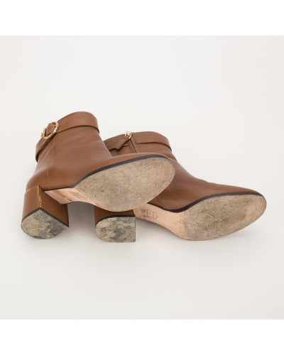Tory Burch Botki brązowe