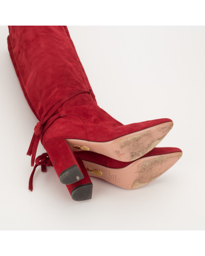 Aquazzura czerwone kozaki