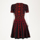 Alexander McQueen Sukienka czerwono czarna