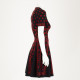Alexander McQueen Sukienka czerwono czarna