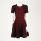 Alexander McQueen Sukienka czerwono czarna