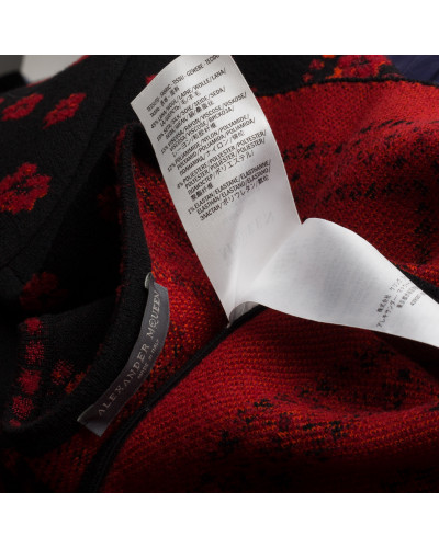 Alexander McQueen Sukienka czerwono czarna