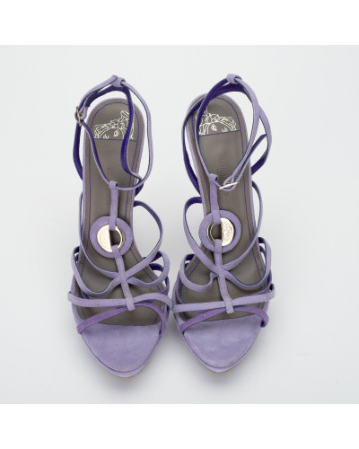 Versace fioletowe sandały