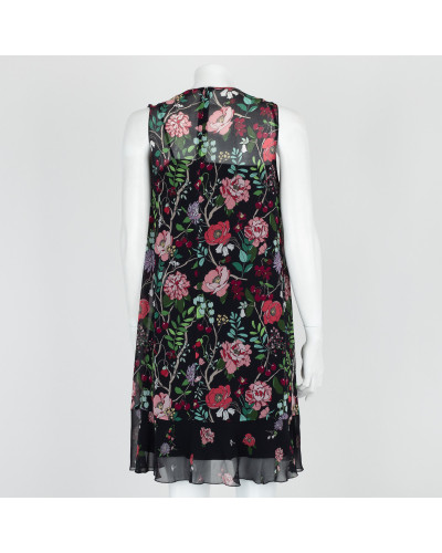Red Valentino Sukienka czarna w kwiatki