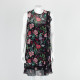 Red Valentino Sukienka czarna w kwiatki