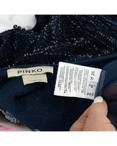 Pinko Bluza granatowa cekinowa