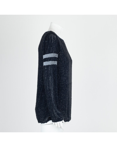 Pinko Bluza granatowa cekinowa