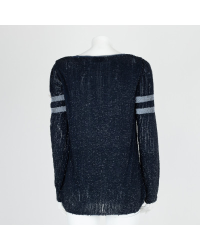 Pinko Bluza granatowa cekinowa