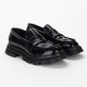 Alexander McQueen Buty na płaskim obcasie czarne