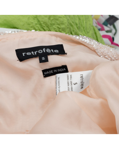 Retrofete Cekinowa pudrową sukienka