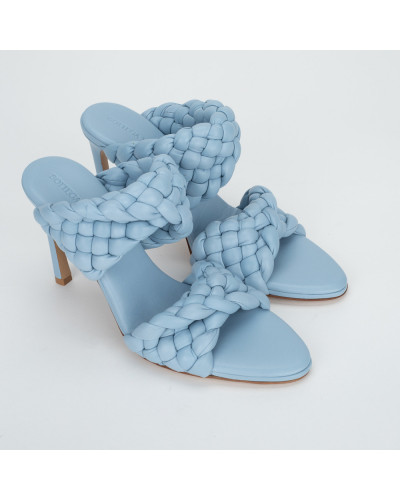 Bottega Veneta niebieskie sandały