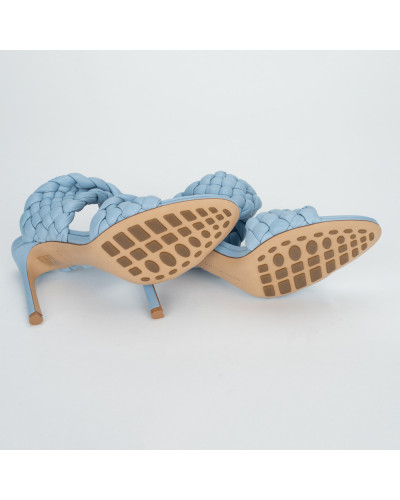 Bottega Veneta niebieskie sandały