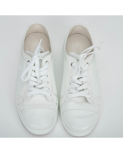 Chanel białe sneakersy z logo
