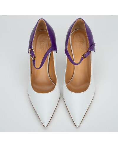 Loewe biało fioletowe buty