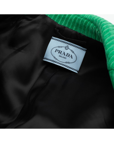 Prada zielony płaszcz