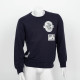 Alexander McQueen granatowa bluza z naszywkami