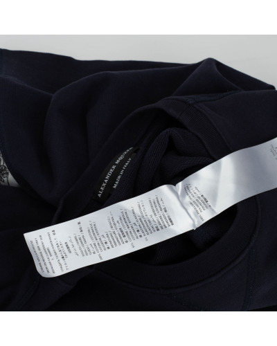 Alexander McQueen granatowa bluza z naszywkami
