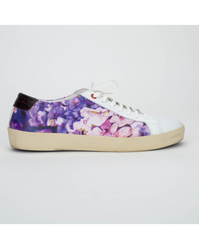 Carolina Herrera trampki w kwiaty fiolet