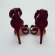 Alaïa Szpilki bordowe zamszowe