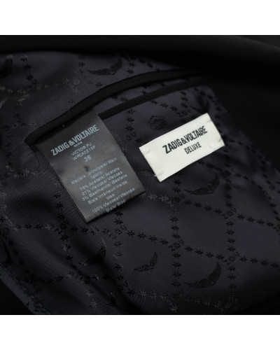 Zadig & Voltaire Marynarka czarna z białym lampasem
