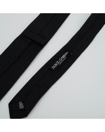 Dolce & Gabbana Mężczyzna krawat czarny monogram