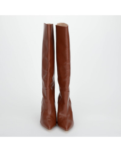 Stuart Weitzman brązowe skórzane kozaki