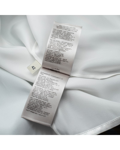 Bottega Veneta biała satynowa sukienka