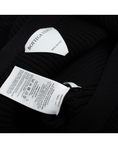Bottega Veneta czarna spódnica frędzle