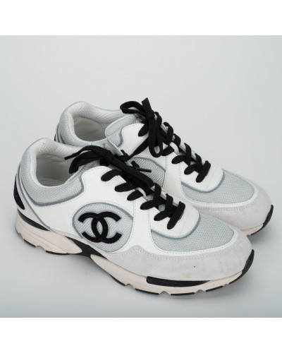 Chanel  biało-srebrne sneakersy