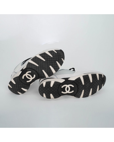 Chanel  biało-srebrne sneakersy