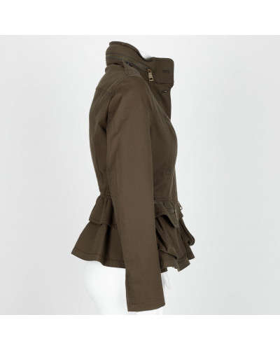 Burberry Ubranie Khaki kurtka z kołnierzem