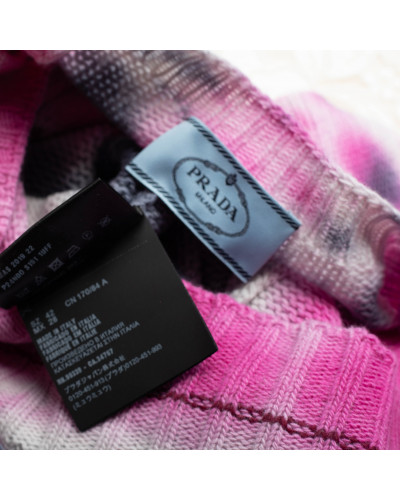Prada różowy sweter tie dye