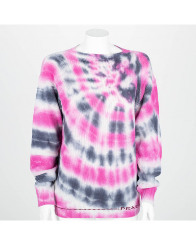 Prada różowy sweter tie dye