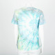 Saint Laurent  t-shirt tie dye niebiesko zielony