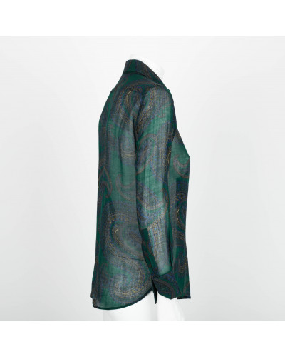 Saint Laurent  zielona koszula wzory