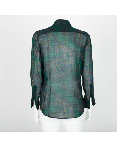 Saint Laurent  zielona koszula wzory