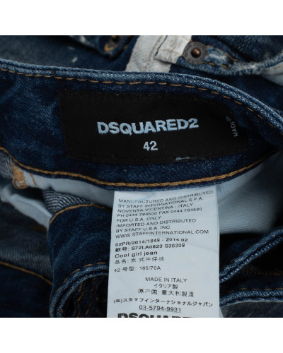Dsquared2 Ubranie Jeansowe spodnie z białym lampasem