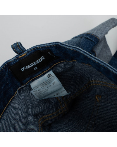 Dsquared2 Ubranie Jeansowe spodnie z przetarciami 3/4