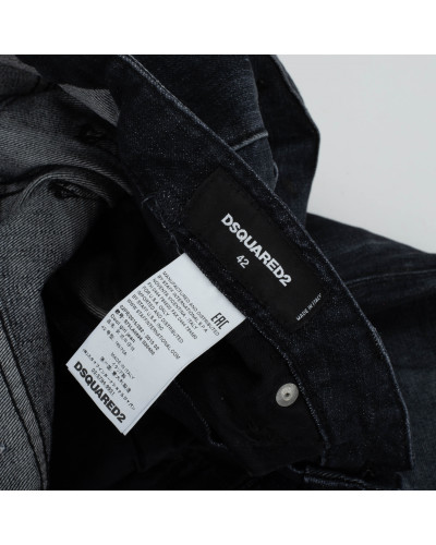 Dsquared2 Ubranie Czarne jeansy z suwakiem