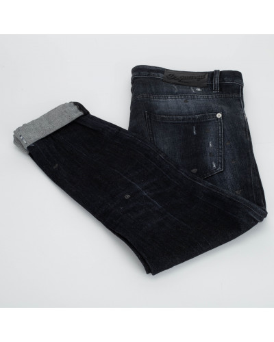 Dsquared2 Ubranie Czarne jeansy z suwakiem