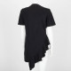 Off-White Ubranie Czarny t-shirt z logo  i falbana