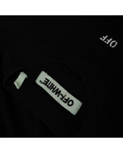 Off-White Ubranie Czarny t-shirt z logo  i falbana