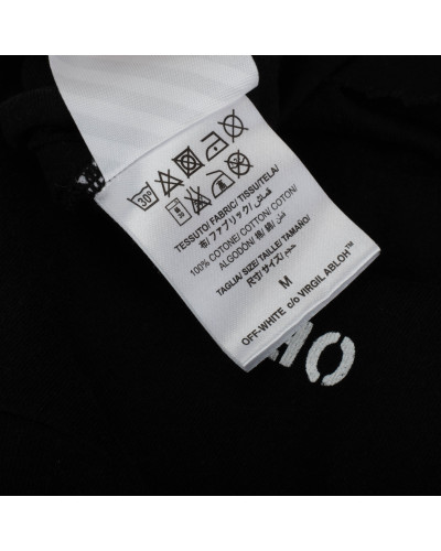 Off-White Ubranie Czarny t-shirt z logo  i falbana