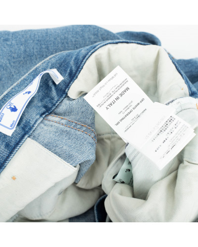 Off-White Ubranie Niebieskie jeansy baggy